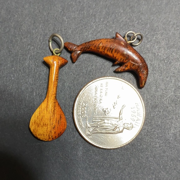 🖤C.60-70s💕KOA WOOD pendant lot - Picture 4 of 11